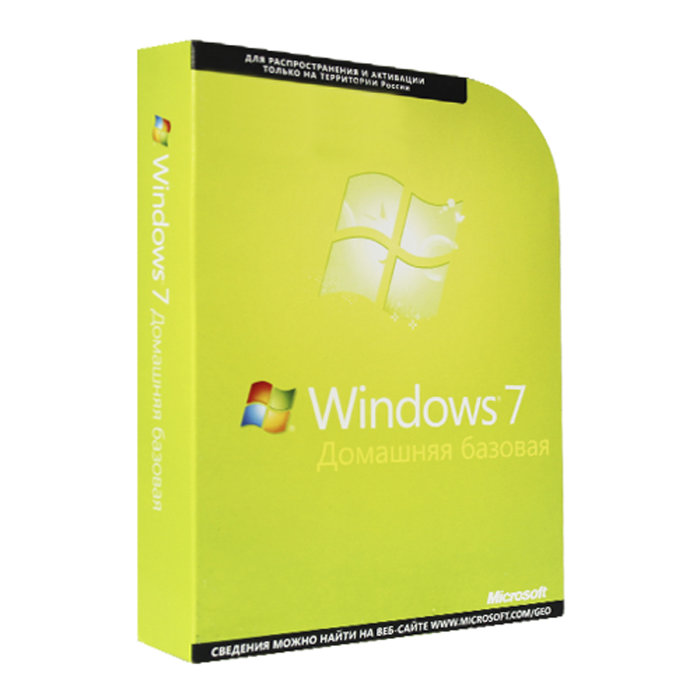 Microsoft Windows 7 Домашняя базовая RU (BOX) Коробочная лицензия